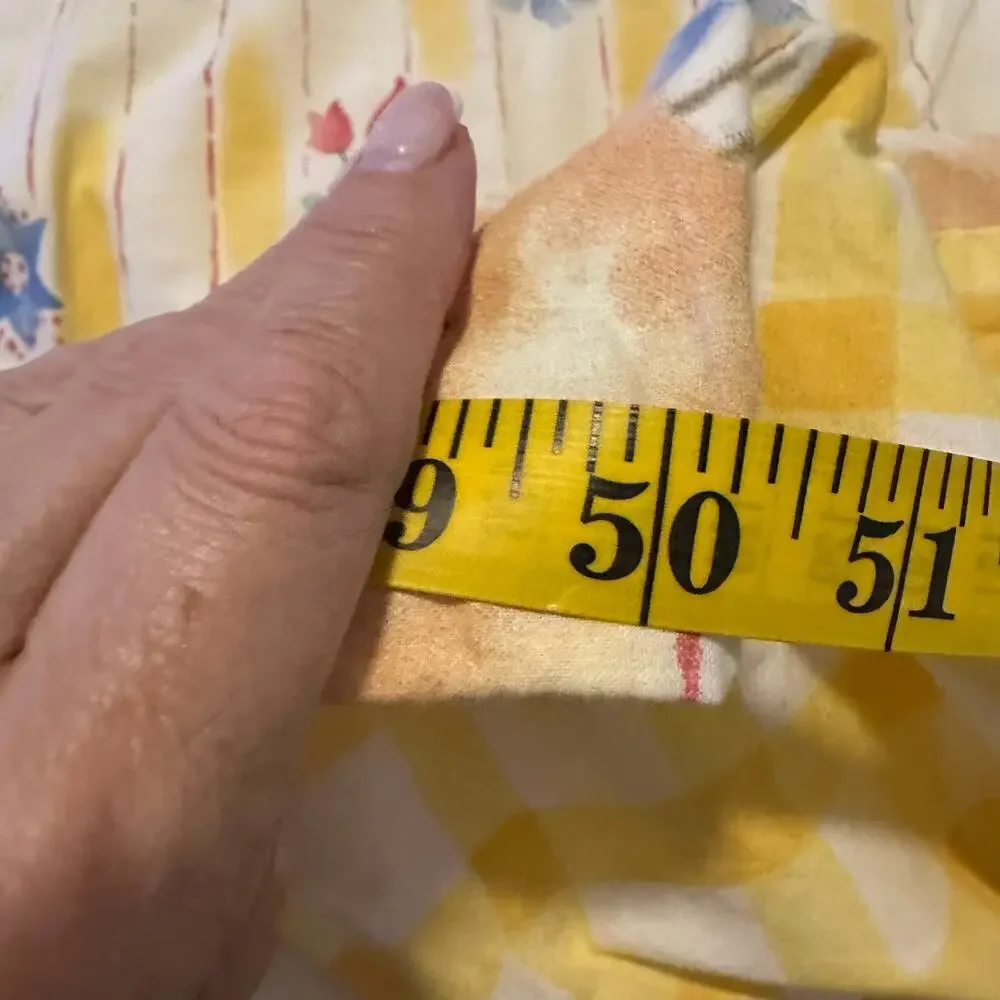 Vintage Anna French Bear Nursery Crib Duvet Cover Shams Yellow Soft Cotton 50x74